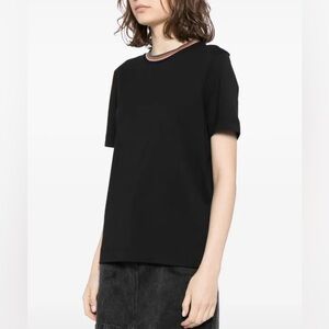 Paul Smith contrast-trim cotton T-shirt Black Rainbow Size XXL